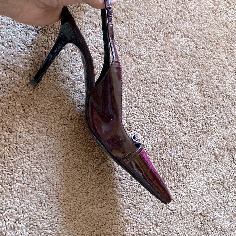 Ladies sz 40Monica Magali stilettos. Wine, pointy toe, EUC